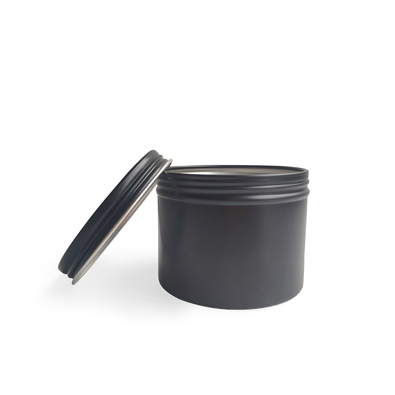 Black Tin Candle - 12/24 pezzi rotonda in metallo scatola