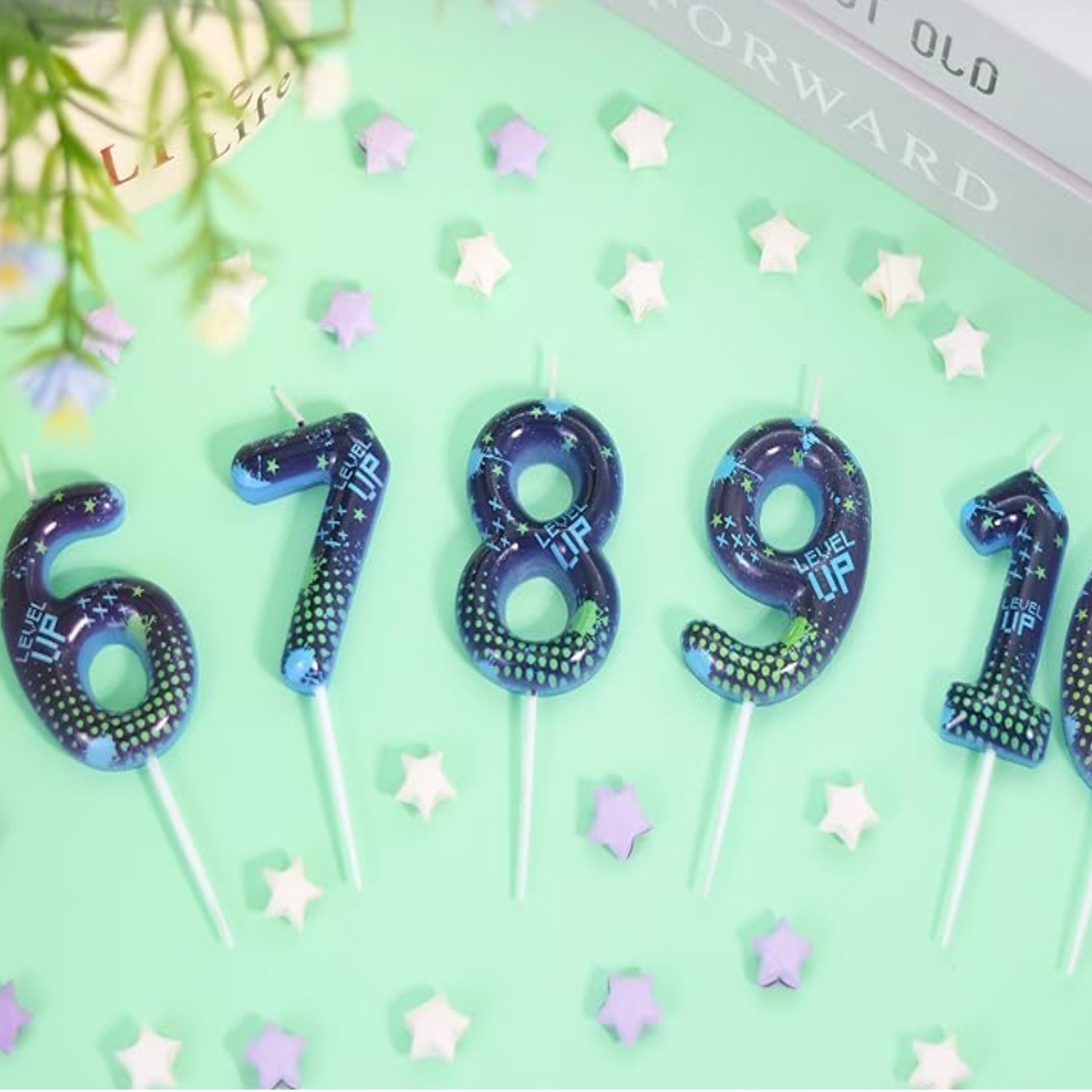 Candle Supplies Video - Candeline di compleanno blu Game Boy