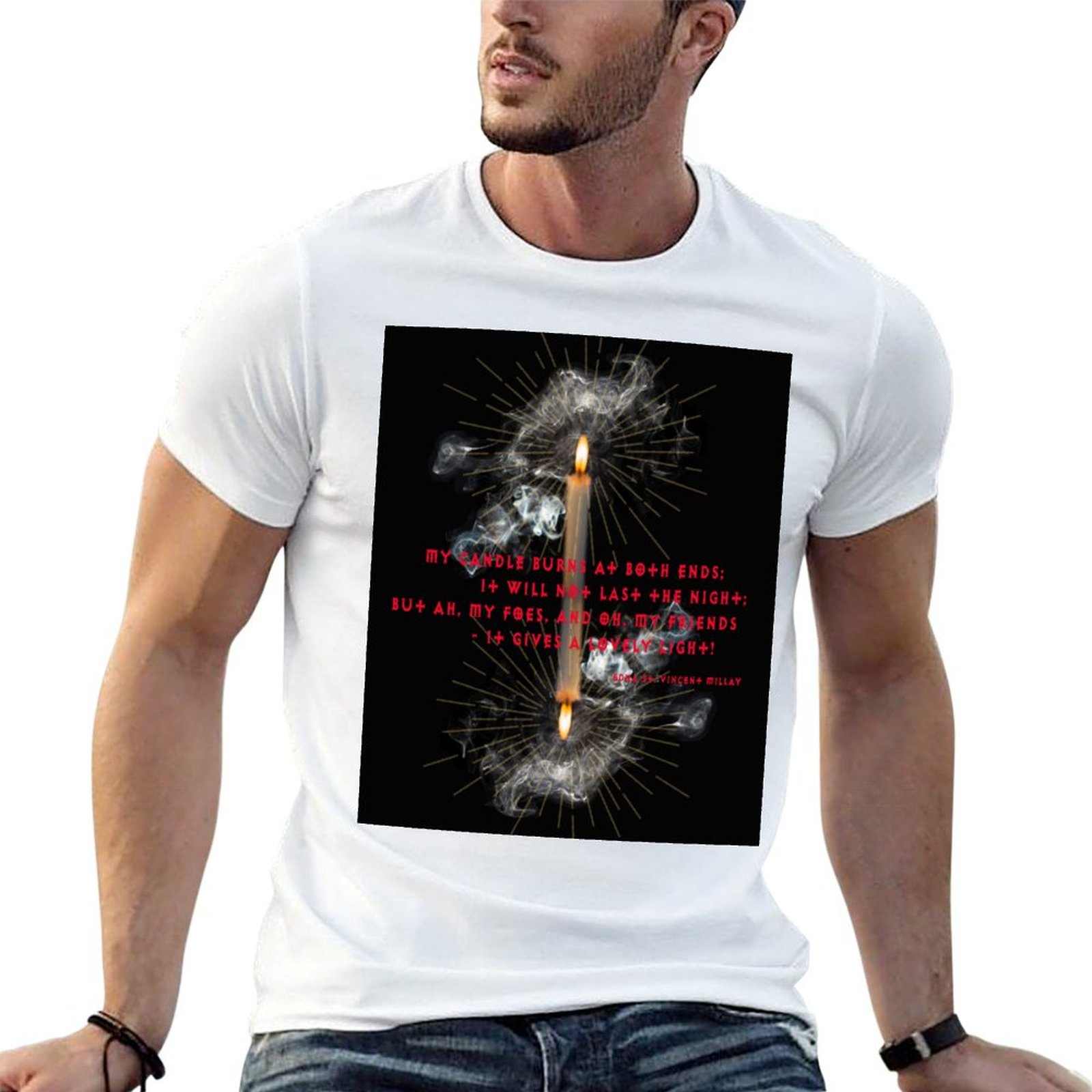 Black Tin Candle - T-shirt Burning The Candle At Both
