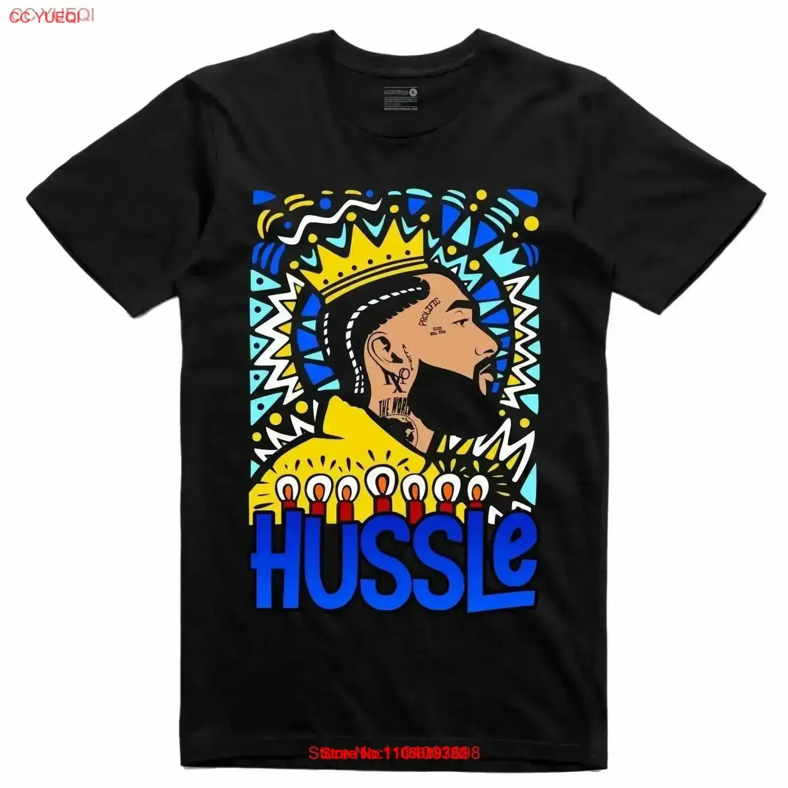 Black Tin Candle - NUOVA T-shirt NIPSEY CROWN CANDLES BLACK