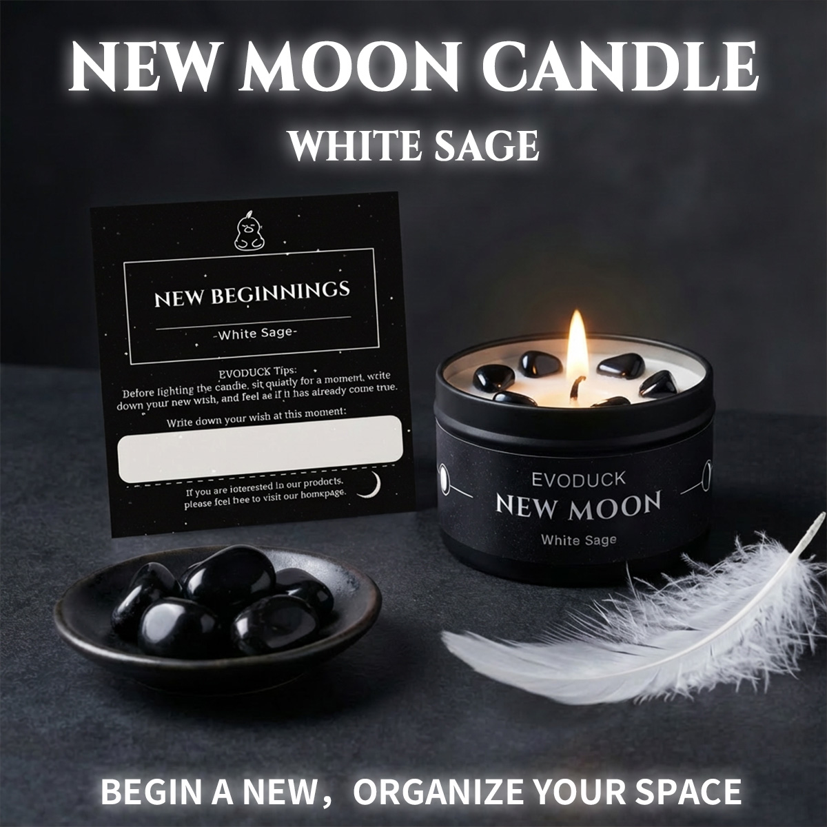 Candela Profumata Luna Crescen - Black Tin Candle recensione e prezzo