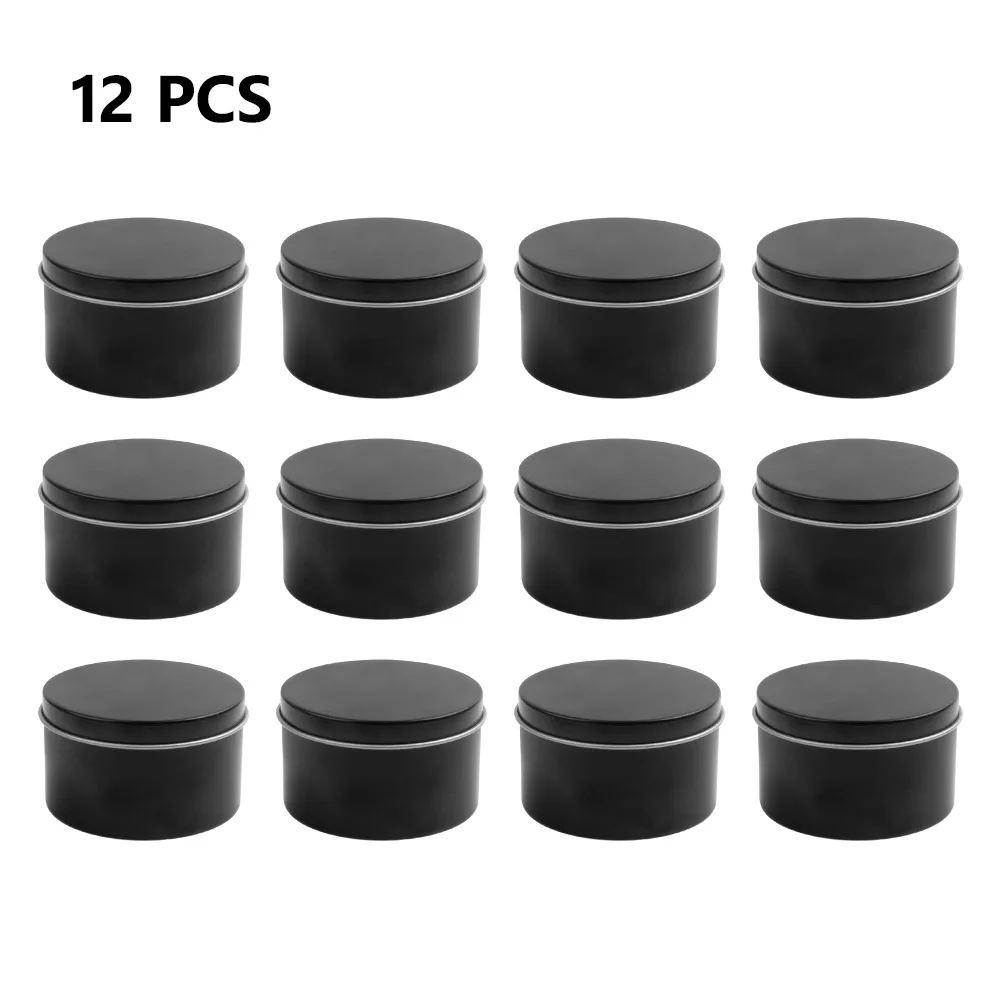 12/24 pezzi rotonda in metallo - Black Tin Candle recensione e prezzo