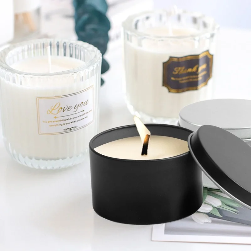 12/24 pezzi rotonda in metallo - Black Tin Candle recensione e prezzo