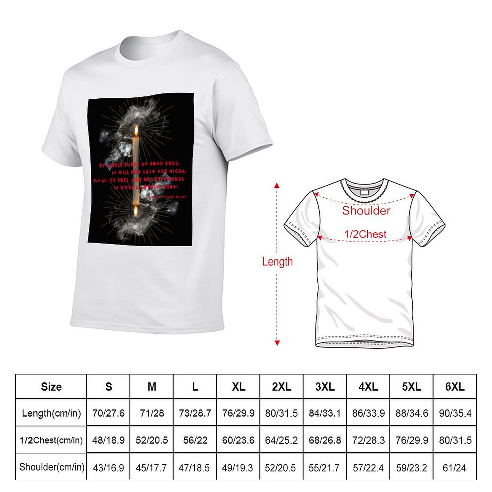 T-shirt Burning The Candle At  - Black Tin Candle recensione e prezzo