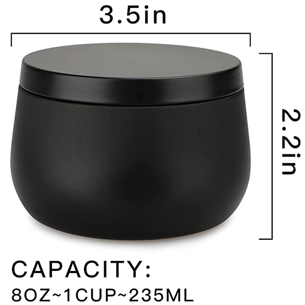 12 barattoli di candele in met - Black Tin Candle recensione e prezzo