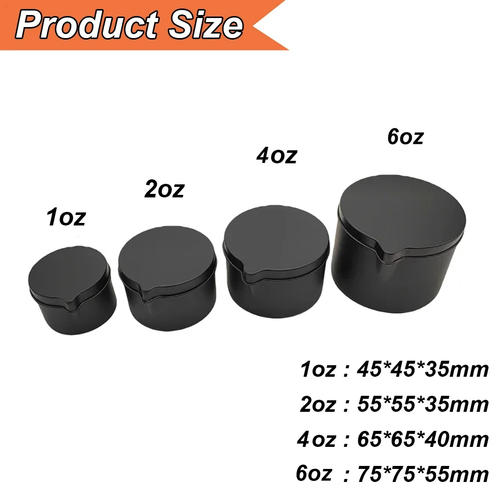 12PCS Scatole di metallo nero  - Black Tin Candle recensione e prezzo